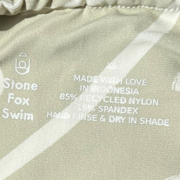 🌻NEW w.tags REVOLVE Stone Fox Swim River Aloe Lines Cheeky Bikini Size XS - Picture 4 of 9